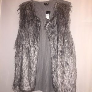 Faux fur vest